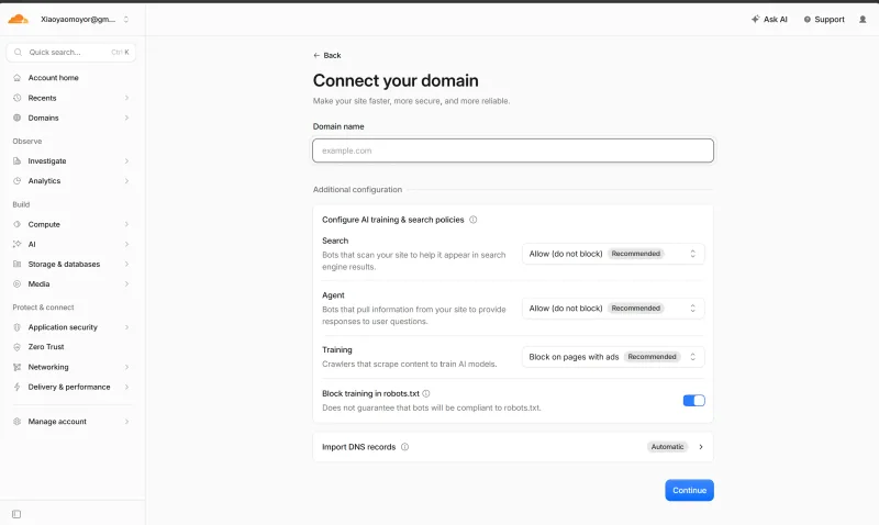 Cloudflare 域名与 DNS 设置